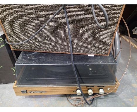 Elizabeth record player and pair of matching speakers. Not available for in-house P&amp;P, contact Paul O'Hea at Mailboxes on
