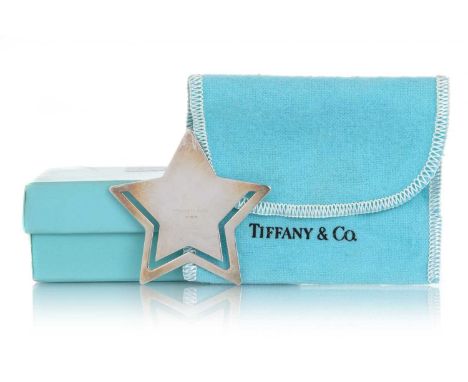 TIFFANY & CO SILVER BOOKMARK, modelled as a star, in dust jacket and original box4.5cm highCondition good to fair. Some light