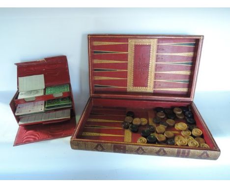 A vintage games box disguised as a pair of antiquarian books with faux leather bindings, History of England volumes 1 and 2, 