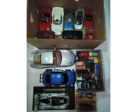 Two substantial contemporary electronic radio controlled cars to include a Ferrari Model No 27003 and a Volkswagen Beetle tog