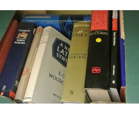 Four boxes of books including books on Rome and the Roman Imperial Army, further books on Napoleon, etc