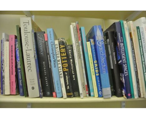 A collection of books, all art related, together with a few architectural volumes, mainly mid-20th century and later, seventy