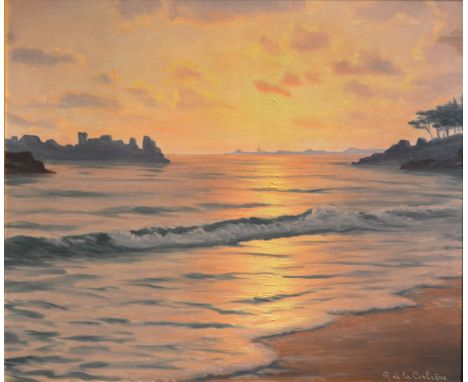 R de a Corbiere "Marine" oil on canvas, 44cm x 54cm, signed.