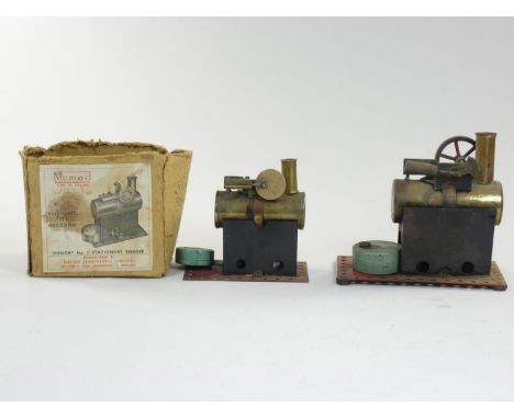 A Mamod "Minor" No.1 stationary live steam engine, together with a similar model (2) 