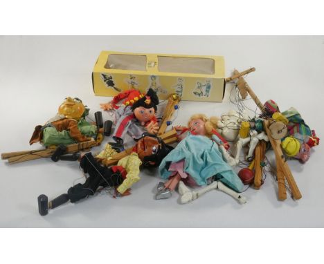 A collection of six Puppets including a Pelham puppet 