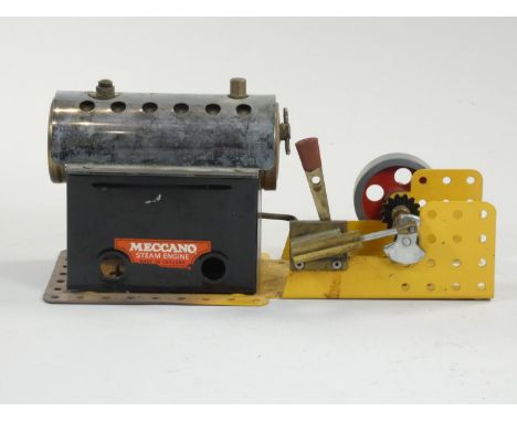 A Meccano stationary live steam engine 