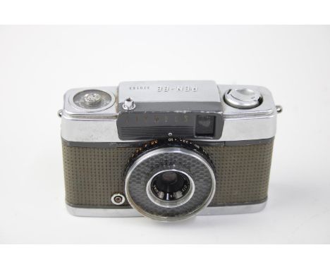 Olympus Pen-EE Half Frame Film Camera w/ D. Zuiko 2.8cm F/3.5 Lens  This camera is WORKING and in a vintage condition Wind an