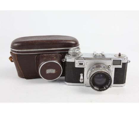 Zeiss Ikon Contax IIa Circa 1950s Carl Zeiss Jena Sonnar 5cm F/2 T lens  For SPARES/REPAIRS Rewind lever is missing 