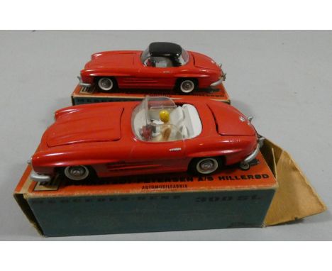 Tekno, Mercedes Benz 300 SL cabriolet, model 924, and another, coupe, model 925, boxed. 