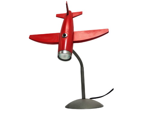 A 20th century desk lamp - modelled as a jet aircraft, height 32cm.