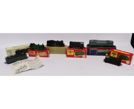 Hornby 00 - British Rail green tank engine 0-6-0, boxed, together with five other locomotives. 