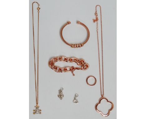 A small quantity of costume jewellery  - including a bridal tiara of gem set holly leaves, a bangle, ring bracelet and sundry