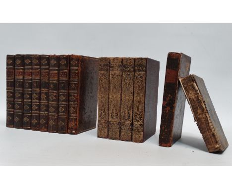 The Spectator, in eight volumes - London 1744, printed for J and R Tonson in the Strand, all leather bound with gilt tooling,