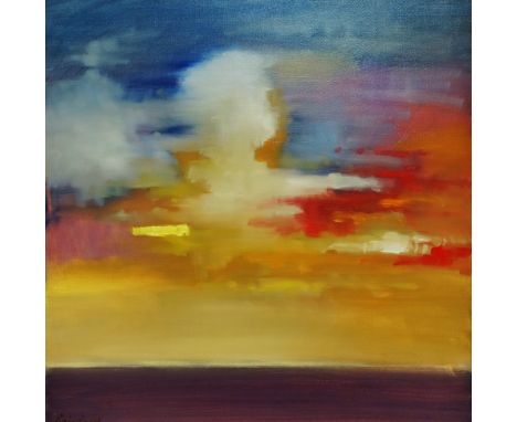 DAVID GAINFORD 20th/21st Century British Seascape Evening Light II Oil on canvas Signed lower left Framed Picture size 50 x 5