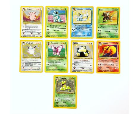 Pokemon TCG Jungle Holo Collection (Unlimited). This lot contains nine holo rares from the Jungle expansion. The holos are, V