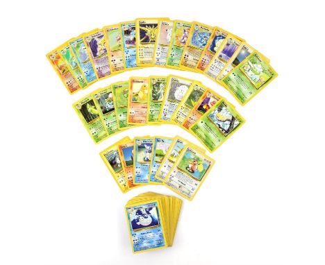 Pokemon TCG Base Set Partial Complete Set 91/102. Lot contains 91 cards from the Base Set Expansion, Pokemon's first ever tra