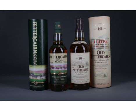 OLD FETTERCAIRN AGED 10 YEARS - ONE LITRE Single Malt Scotch Whisky One litre, 40% volume, in tube. FETTERCAIRN AGED 12 YEARS