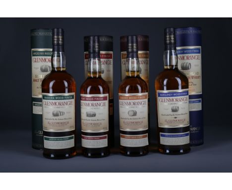 GLENMORANGIE BURGANDY WOOD FINISH - ONE LITRE Single Malt Scotch Whisky One litre, 40% volume, in tube. GLENMORANGIE MADEIRA 