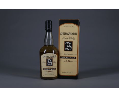 SPRINGBANK AGED 10 YEARS Single Malt Scotch Whisky 70cl, 46% volume, in carton