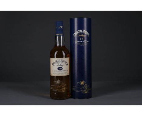 BRUICHLADDICH AGED 10 YEARS Single Malt Scotch Whisky 70cl, 40% volume, in tube.