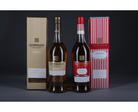 GLENMORANGIE MILSEAN Single Malt Scotch Whisky Finished in wine casks. 70cl, 46% volume, in carton. GLENMORANGIE TUSAIL Singl