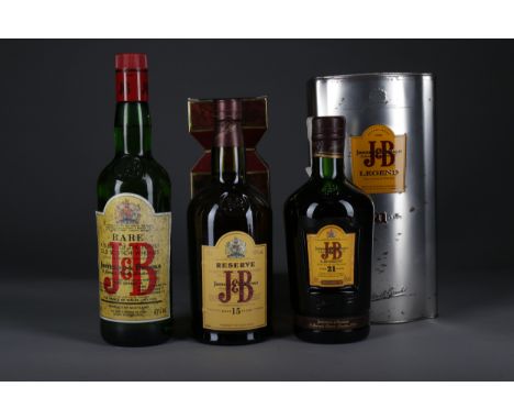 J&amp;B LEGEND AGED 21 YEARS Blended Scotch Whisky 70cl, 40% volume, in tin. J&amp;B RESERVE AGED 15 YEARS Blended Scotch Whi