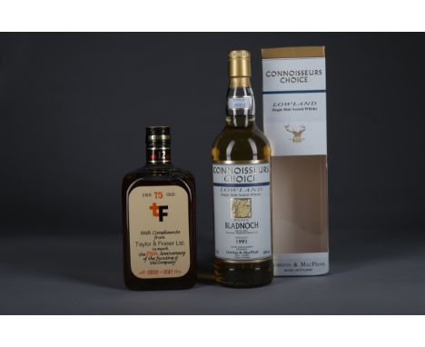 BLADNOCH 1991 CONNOISSEURS CHOICE Single Malt Scotch Whisky Bottled 2005. 70cl, 40% volume, in carton. AUCHENTOSHAN 12 YEARS 