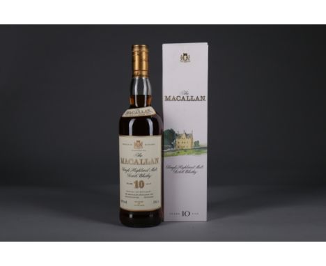 MACALLAN 10 YEARS OLD Single Malt Scotch Whisky Matured in sherry wood. 70cl, 40% volume, in carton
