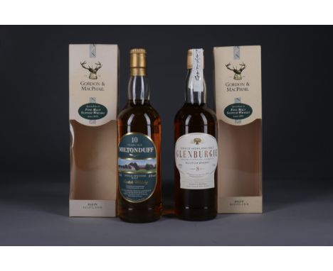MILTONDUFF 10 YEARS OLD Single Malt Scotch Whisky 70cl, 40% volume, in carton. GLENBURGIE AGED 8 YEARS Single Malt Scotch Whi
