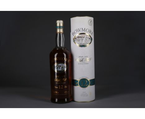 BOWMORE 12 YEARS OLD SCREEN PRINT - ONE LITRE Single Malt Scotch Whisky One litre, 43% volume, in tube.