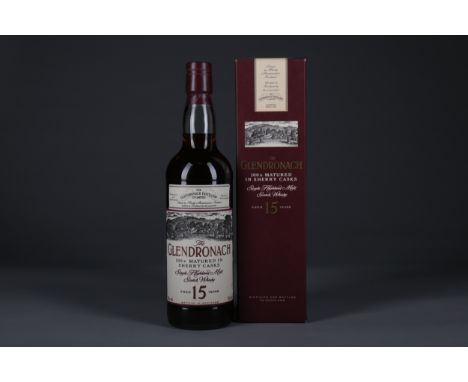 GLENDRONACH AGED 15 YEARS Single Malt Scotch Whisky Matured in sherry casks. 70cl, 40% volume, in carton.