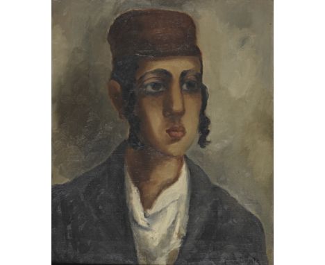 EMMANUEL MANÉ-KATZ (Ukrainian, 1894-1962)Jewish boy signed 'Mané-Katz' (lower right); further signed 'Mané-Katz' (on the reve