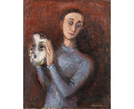 Rajmund Kanelba (Polish, 1897-1960)Personnage au masque  signed 'Kanelba' (lower right); dated '1932' (on verso)oil on canvas