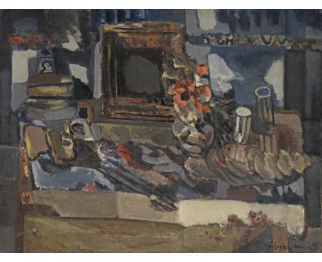 Alfred Aberdam  (Polish, 1894-1963)Nature Morte signed 'Aberdam 35' (lower right) oil on canvas laid on canvas89 x 116cm (35 
