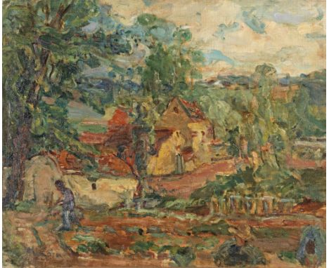 Michel Kikoïne (Belorussia, 1892-1968)Dans le jardin signed 'Kikoine' (lower left)oil on canvas46 x 55cm (18 1/8 x 21 5/8in).