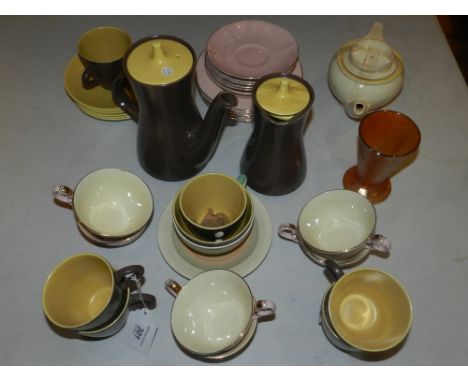 A collection of sundry part coffee and tea services, to include Poole pottery, Crown Devon, and Susie Cooper.