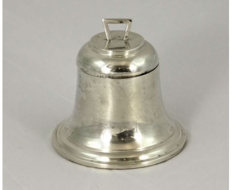 INKWELL. A 1920's bell shaped inkwell, with gilded interior. Birmingham 1920. Height 8cm.