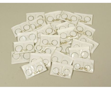 SILVER EARRINGS. A quantity of sterling silver hoop earrings of various sizes.