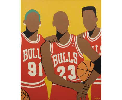 Coco D&aacute;vez (Valeria Palmeiro),&nbsp;Spanish b.1989 -&nbsp;Chicago Bulls, 2020;&nbsp;acrylic on canvas, signed lower ri