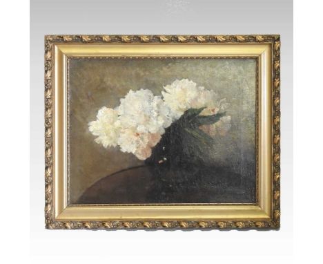 Johanna Van Deventer, 1869-1959, still life of flowers in a vase, signed oil on canvas, 44 x 55cmOverall condition is complet