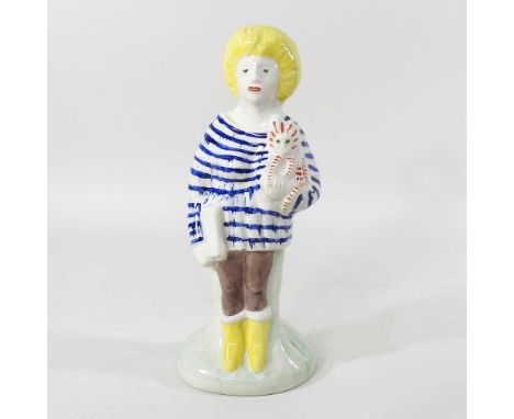 ARR Grayson Perry, CBE, RA, b1960, NHS Key Worker, a Staffordshire pottery figure, impressed marks, 26cm high, produced for G
