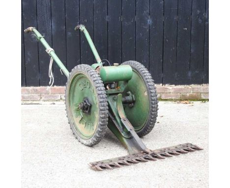 A 1950's Allen Scythe, having a Villiers Engine and 96cm cutting bladeGeneral condition is worn and aged, as expected. It has