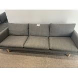 Grey Cloth Upholstered 4 Seater Sofa
