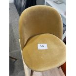 5 x Orange Velvet Upholstered Chairs