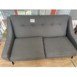 Grey Cloth Upholstered 2-Seater Sofa