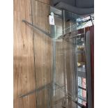 Metal Framed Glass Top Table 140cm x 89cm