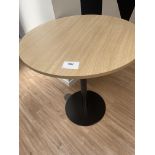 Wooden Circular High Table 100cm