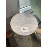 Marble Top Circular Table with Steel Frame