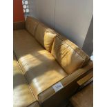 Tan Leather 4-Seater Sofa