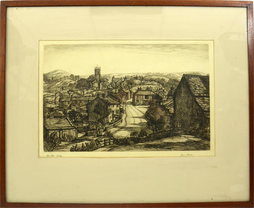 Marion Rhodes RE (British, 1907-1988), 'New Mill Yorks', etching ...